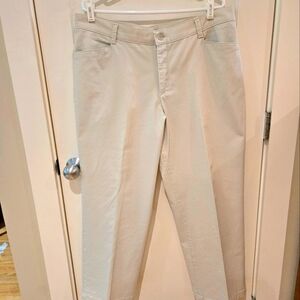LEE at The Waist Womens Khaki Slacks.  Size 18 SHORT.